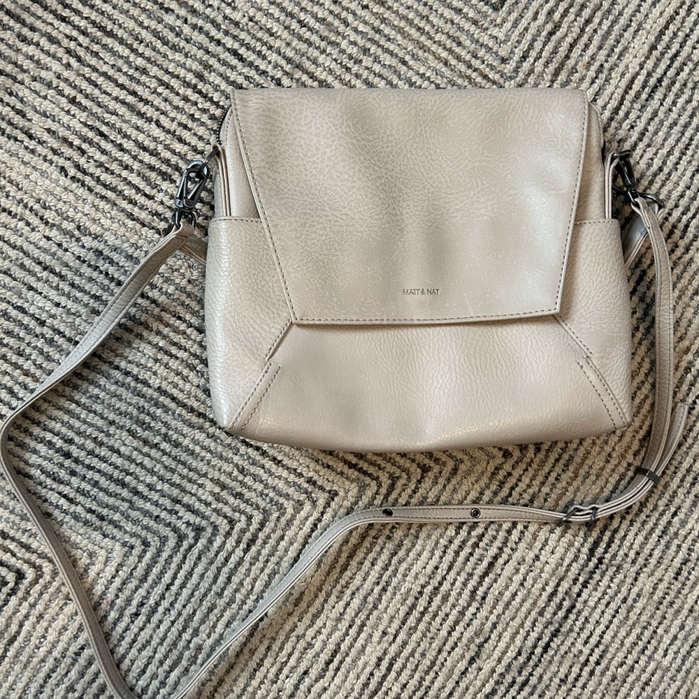 Matt & Nat Beige Crossbody Bag Vegan Leather Purse